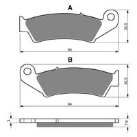 BRAKE PADS GOLDFREN OFFROAD RACING GF004 - K5 ( PR42 )