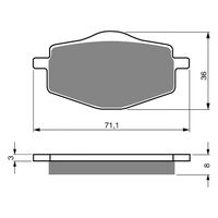 BRAKE PADS GOLDFREN OFFROAD RACING GF018 - K5 ( PR31 )