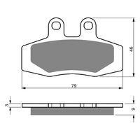 BRAKE PADS GOLDFREN OFFROAD RACING GF026 - K5 ( PR111 )