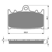 BRAKE PADS GOLDFREN SINTERED SPORTS GF032 - S3 ( PH53 )