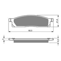 BRAKE PADS GOLDFREN OFFROAD RACING GF034 - K5 ( PR163 )