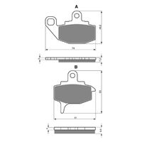 BRAKE PADS GOLDFREN OFFROAD RACING GF035 - K5 ( PR44 )