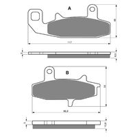 BRAKE PADS GOLDFREN SINTERED SPORTS GF036 - S3 ( PH67 )