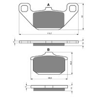 BRAKE PADS GOLDFREN SINTERED SPORTS GF037 - S3 ( PH26 )