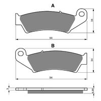 BRAKE PADS GOLDFREN SINTERED SPORTS GF041 - S3