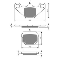 BRAKE PADS GOLDFREN SINTERED SPORTS GF047 - S3 ( PH22 )