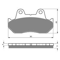 BRAKE PADS GOLDFREN SINTERED SPORTS GF049 - S3 ( PH18 )