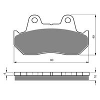 BRAKE PADS GOLDFREN SINT SPORTS GF050 - S3 ( PH17 / PH19 )