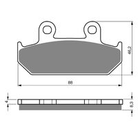 BRAKE PADS GOLDFREN SINTERED SPORTS GF051 - S3 ( PH40 )