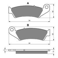 BRAKE PADS GOLDFREN SINTERED SPORTS GF052 - S3 ( PH49 )