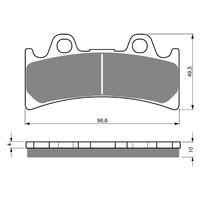 BRAKE PADS GOLDFREN SINTERED SPORTS GF054 - S3 ( PH121 )