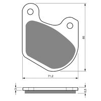 BRAKE PADS GOLDFREN SINTERED SPORTS GF062 - S3 ( PH72 )