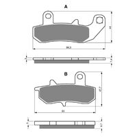 BRAKE PADS GOLDFREN SINTERED SPORTS GF065 - S3 ( PH97 )