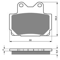 BRAKE PADS GOLDFREN SINTERED SPORTS GF067 - S3 ( PH33 )