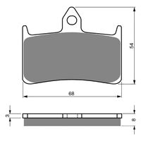 BRAKE PADS GOLDFREN SINTERED SPORTS GF069 - S3 ( PH62 )