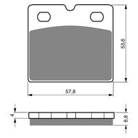 BRAKE PADS GOLDFREN SINTERED SPORTS GF072 - S3 ( PH57 )