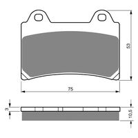 BRAKE PADS GOLDFREN SINTERED SPORTS GF073 - S3 ( PH39 )