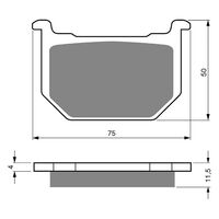 BRAKE PADS GOLDFREN SINTERED SPORTS GF075 - S3 ( PH10 )