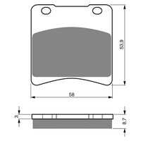 BRAKE PADS GOLDFREN SINTERED SPORTS GF085 - S3 ( PH32 )