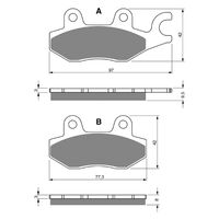 BRAKE PADS GOLDFREN SINTERED SPORTS GF088 - S3 ( PH203 )
