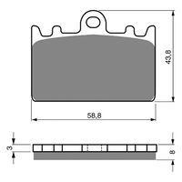 BRAKE PADS GOLDFREN SINTERED SPORTS GF090 - S3 ( PH101 )