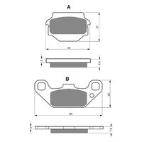 BRAKE PADS GOLDFREN OFFROAD RACING GF091 - K5 ( PR102 )