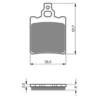 BRAKE PADS GOLDFREN OFFROAD RACING GF096 - K5 ( PR149 )
