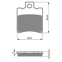 BRAKE PADS GOLDFREN SINTERED SPORTS GF098 - S3 ( PH172 )