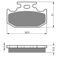 BRAKE PADS GOLDFREN OFFROAD RACING GF100 - K5 ( PR77 )