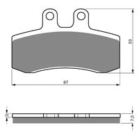 BRAKE PADS GOLDFREN GF105 - S3