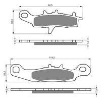 BRAKE PADS GOLDFREN OFFROAD RACING GF108 - K5 ( PR244 )