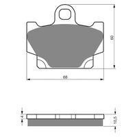BRAKE PADS GOLDFREN SINTERED SPORTS GF113 - S3 ( PH21 )