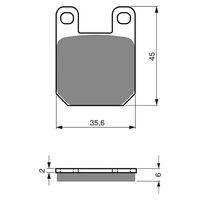 BRAKE PADS GOLDFREN SINTERED SPORTS GF121 - S3 ( PH88 )