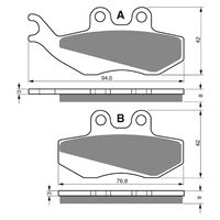 BRAKE PADS GOLDFREN SINTERED SPORTS GF122 - S3 ( PH173 )
