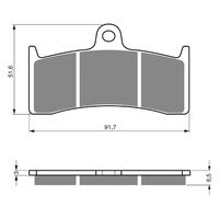 BRAKE PADS GOLDFREN SINTERED SPORTS GF126 - S3 ( PH230 )