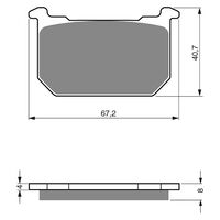 BRAKE PADS GOLDFREN SINTERED SPORTS GF127 - S3 ( PH14 )