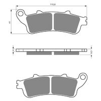 BRAKE PADS GOLDFREN SINTERED SPORTS GF135 - S3 ( PH266 )