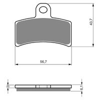 BRAKE PADS GOLDFREN GF143 - K5