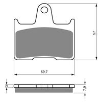 BRAKE PADS GOLDFREN SINTERED SPORTS GF148 - S3 ( PH231 )