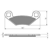 BRAKE PADS GOLDFREN OFFROAD RACING GF162 - K5 ( PR159 )