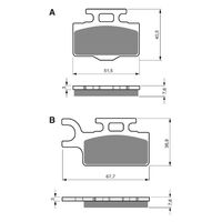 BRAKE PADS GOLDFREN OFFROAD RACING GF167 - K5 ( PR282 )