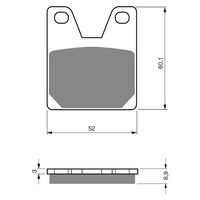 BRAKE PADS GOLDFREN SINTERED SPORTS GF169 - S3 ( PH254 )