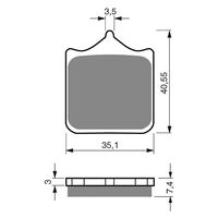 BRAKE PADS GOLDFREN SINTERED SPORTS GF177 - S3 ( PH294 )