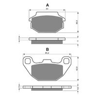 BRAKE PADS GOLDFREN OFFROAD RACING GF183 - K5 ( PR285 )