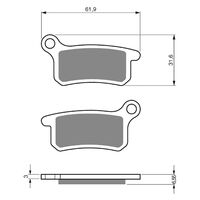 BRAKE PADS GOLDFREN OFFROAD RACING GF185 - K5 ( PR318 )