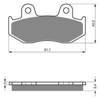 BRAKE PADS GOLDFREN OFFROAD RACING GF188 - K5 ( PR295 )
