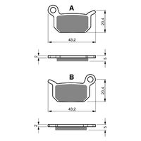 BRAKE PADS GOLDFREN OFFROAD RACING GF190 - K5 ( PR320 )