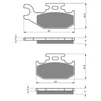 BRAKE PADS GOLDFREN OFFRD RACNG GF205 - K5 ( PR292 / PR359 )