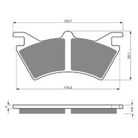 BRAKE PADS GOLDFREN OFFROAD RACING GF208 - K5 ( PR286 )