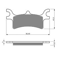 BRAKE PADS GOLDFREN OFFROAD RACING GF209 - K5 ( PR319 )